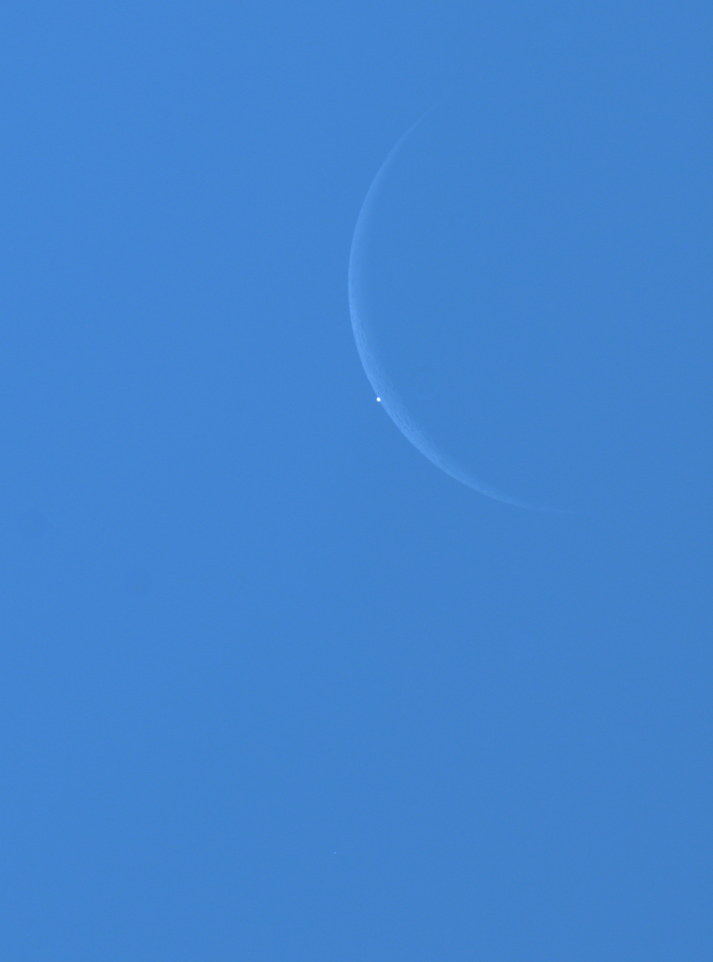 Mondsichel, Venus und Regulus