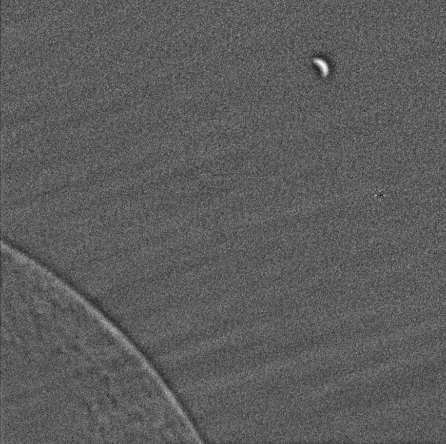 Venus neben Mondsichel um 13:04
