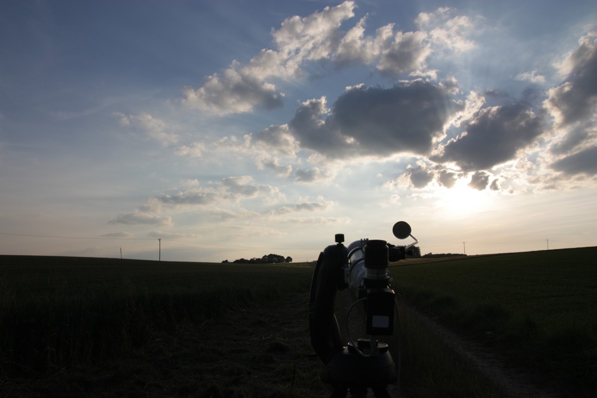 Wolken am Westhorizont am 09. Juli