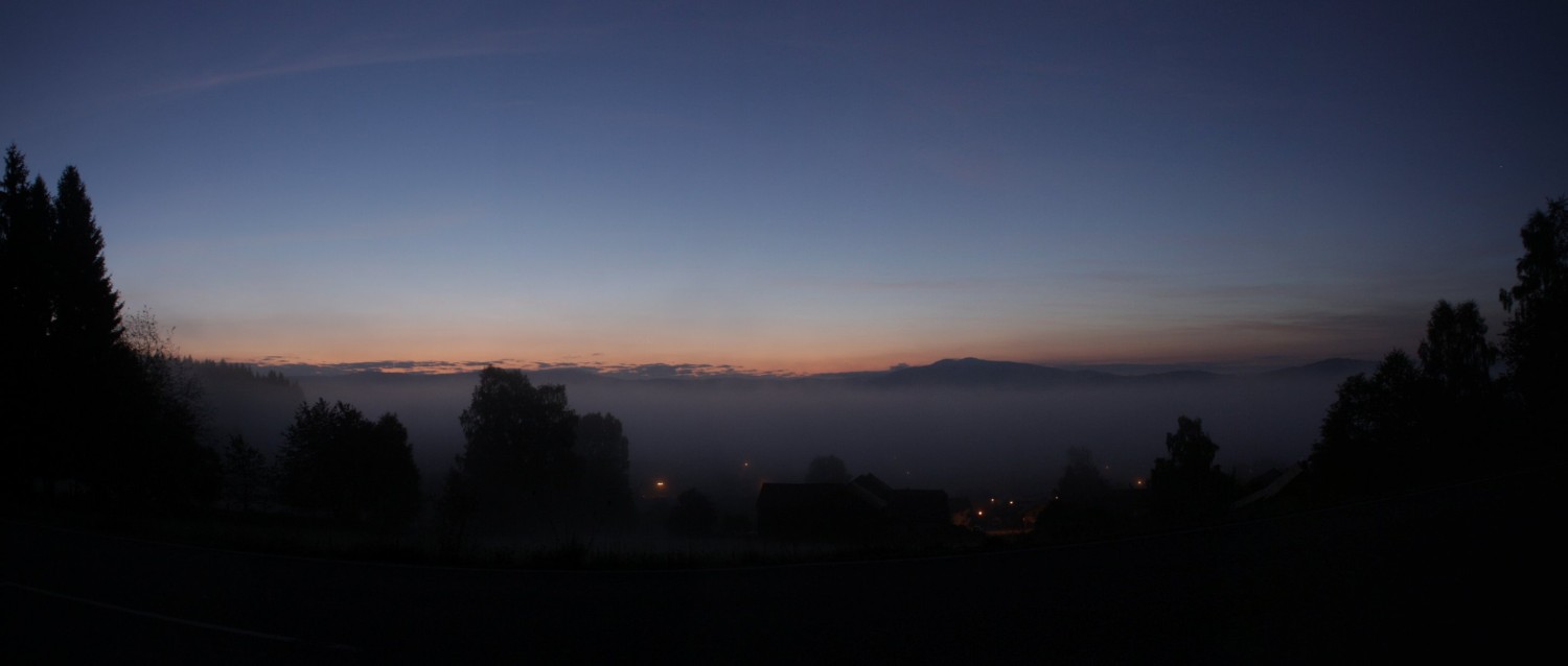 Panorama mit Nebel am 4. September