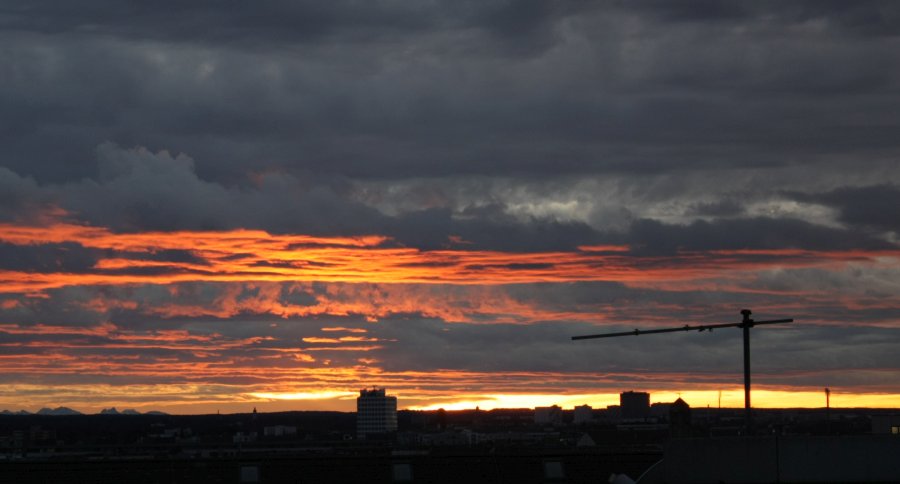Wolken bei Sonnenuntergang