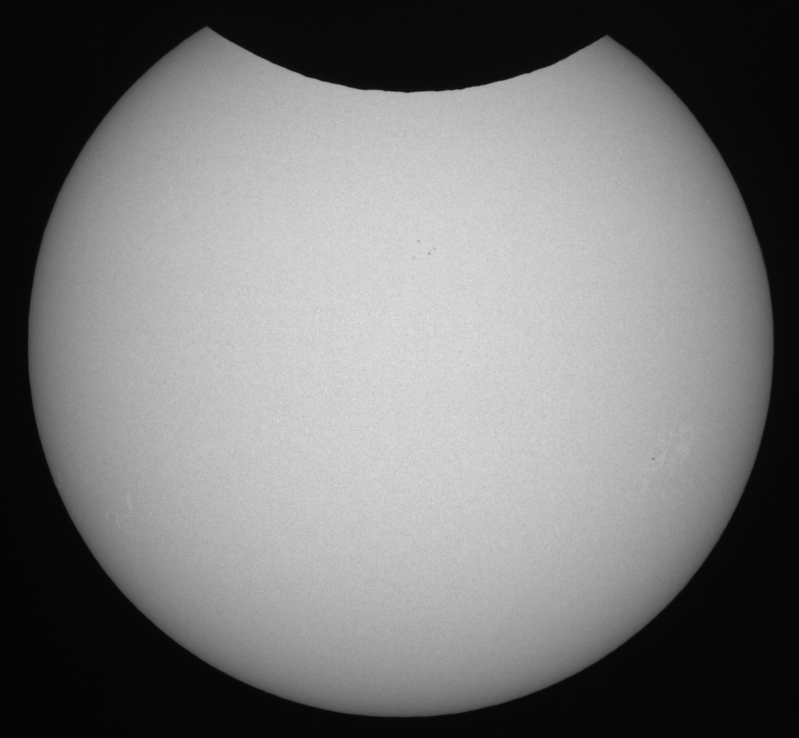 Maximale Bedeckung der Sonnenfinsternis