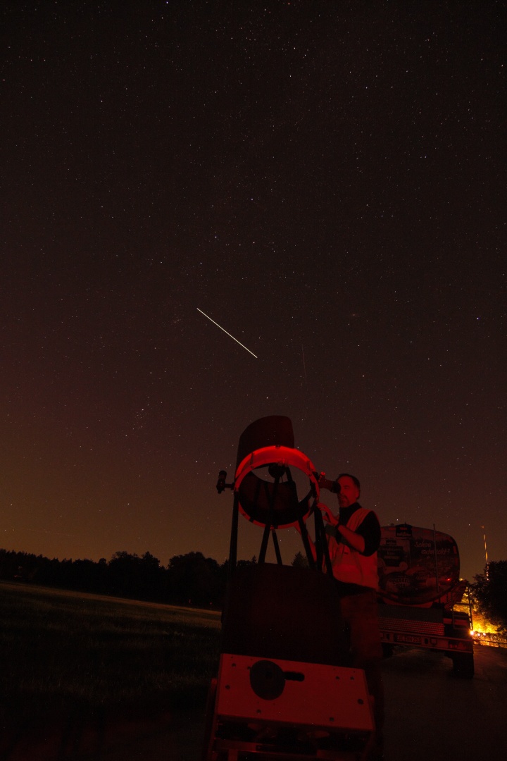 ISS ueber teleskop