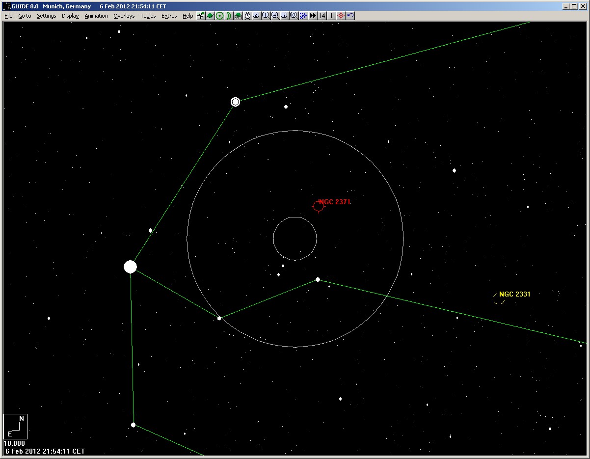 Start bei Pollux