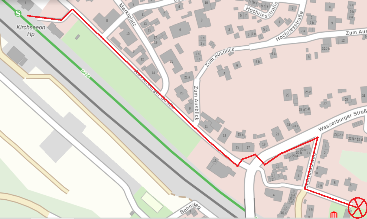 Fussweg von der S-Bahn